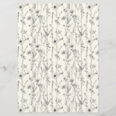 Plutôt délicat menu de mariage de frontière fleur (Dos)