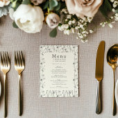 Plutôt délicat menu de mariage fleur sauvage