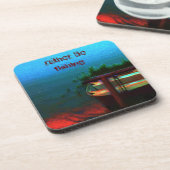 Plutôt dessous de verre à la pêche (Côté gauche)