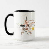 Plutôt être au Texas Word Art Mug (Gauche)