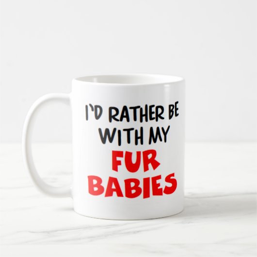 plutôt être avec des bébés à fourrure tasse de caf (Gauche)