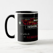 Plutôt être dans Nebraska Word Art Mug (Gauche)