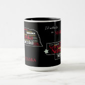 Plutôt être dans Nebraska Word Art Mug (Centre)