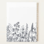 Plutôt Floral Line Art Monthly 2025 Planner (Dos)