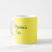 Plutôt Jaune Personnalisé Café Mug (Devant gauche)