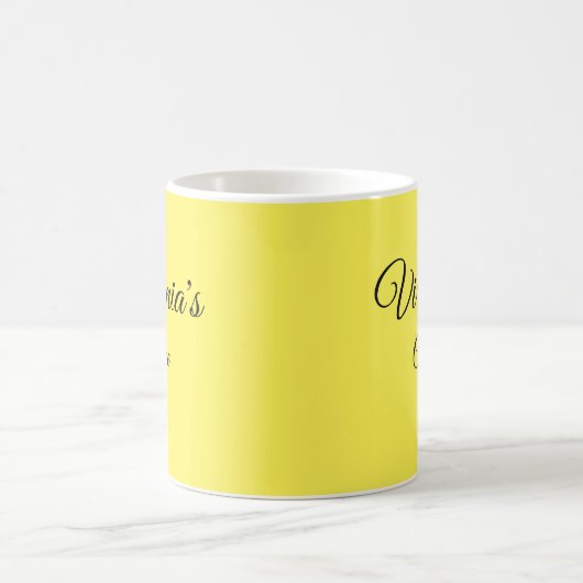 Plutôt Jaune Personnalisé Café Mug (Centre)