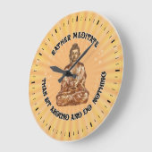 Plutôt méditée... Horloge murale (Angle)