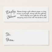 Plutôt Pas Envelopper Fête des mariées Mini Carte  (Devant & derrière)