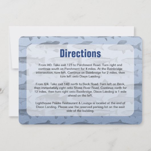 Plutôt Pêcher Custom Anniversaire Fête Invitation (Dos)