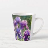 Plutôt Purple Irises Café Floral / Latte Mug (Droite)