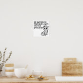 Plutôt regarder les chats drôle Poster (Cuisine)