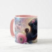 Plutôt rose Carlin de café Mug (Devant gauche)