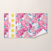 Plutôt rose Floral Pattern Pickleball Sport (Serviette à main)