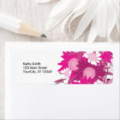 Plutôt rose motif floral Étiquettes de adresse per (En situation)