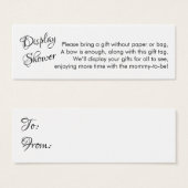 Plutôt Sans Enveloppement Baby shower Mini Carte C (Devant & derrière)