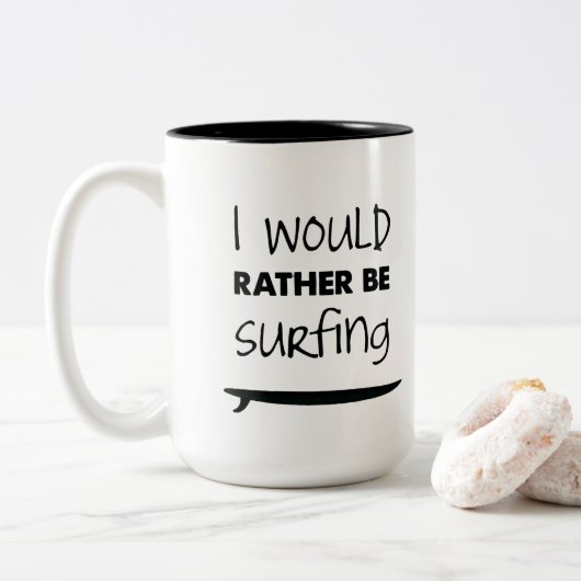 Plutôt surfe la tasse de café (Avec donut)