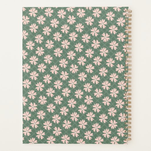 Plutôt Vert foncé Pastel rose fleuri (Dos)