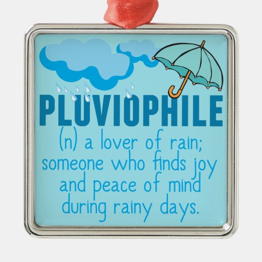 Pluviophile Metalen Ornament (Voorkant)
