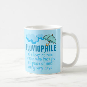 Pluviophile Rain Lover Blue Umbrella Koffiemok