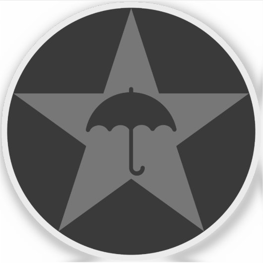Pluviophile Star v2 (grijs) Sticker (Voorkant)