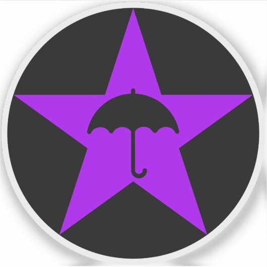 Pluviophile Star v2 (paarse) Sticker (Voorkant)