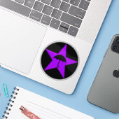 Pluviophile Star v2 (paarse) Sticker (Laptop met iPhone)