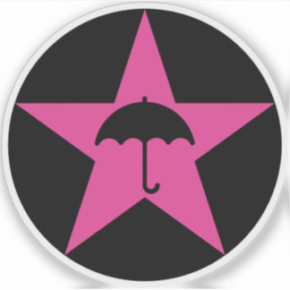 Pluviophile Star v2 (roze) Sticker