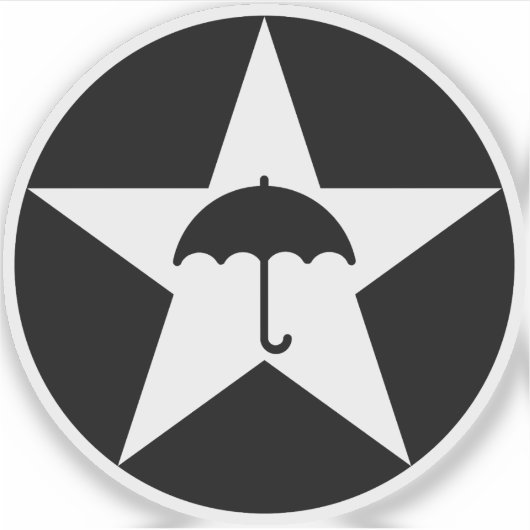 Pluviophile Star v2 (wit) Sticker (Voorkant)