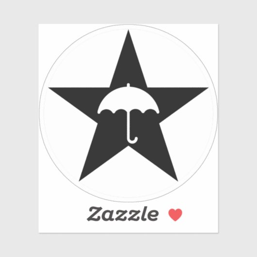 Pluviophile Star v2 (zwart) Sticker (Vel)