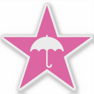 Pluviophile ster (roze) sticker
