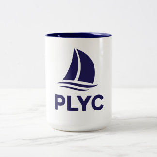 PLYC White Mug with Navy Interior Tweekleurige Koffiemok