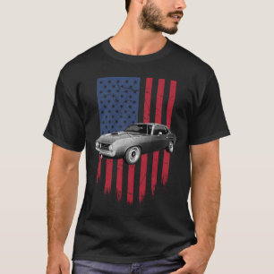 Plymouth Barracuda 1970 Amerikaanse vlag T-shirt