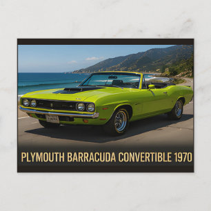 Plymouth Barracuda Cabriolet 1970 Briefkaart