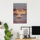Plymouth Devon Reisposter Poster (Thuiskantoor)