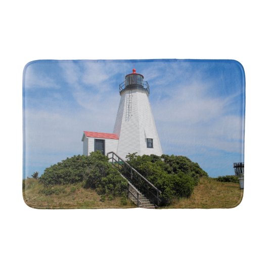 Plymouth Lighthouse, Massachusetts Large Bath Mat (Voorkant)