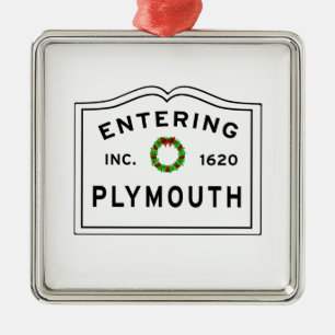 Plymouth, MA Holiday Wreater Keramisch Ornament