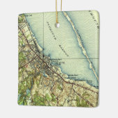 Plymouth MA Kaart Keramisch Ornament (Links)