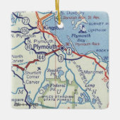 Plymouth MA  Kaart Keramisch Ornament (Voorkant)