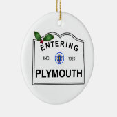 Plymouth MA Keramisch Ornament (Rechts)