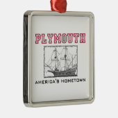 Plymouth, MA Metalen Ornament (Rechts)