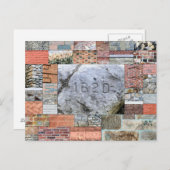 Plymouth MA Rocks en Bricks briefkaart (Voorkant / Achterkant)