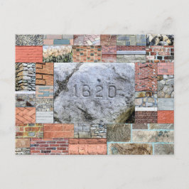 Plymouth MA Rocks en Bricks briefkaart