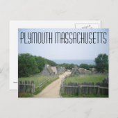 Plymouth Massachusetts briefkaart (Voorkant / Achterkant)