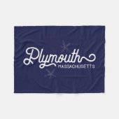 Plymouth Massachusetts Couverture en polaire marin (Devant (Horizontal))