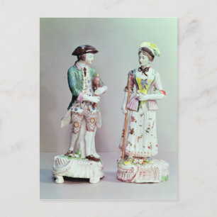 Plymouth porcelain shepherd en herder briefkaart