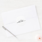 Plymouth Roadrunner 1968 Ronde Sticker (Envelop)