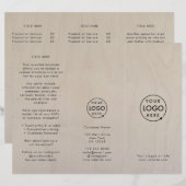 Plywood bouleau | Logo Brochure triplée de grains  (Devant / Derrière)