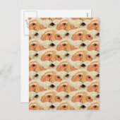 Plywood Santa Face Seamless Pattern Feestdagenkaart (Voorkant / Achterkant)