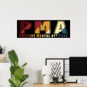 PMA-positieve mentale houding Motivatie mindset Poster (Thuiskantoor)