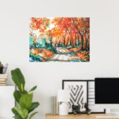 PMACarlson Country Road, Bucks County, Pa Poster (Bureau à domicile)